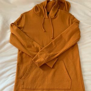 Forever 21 Mustard sweater dress with hoodie